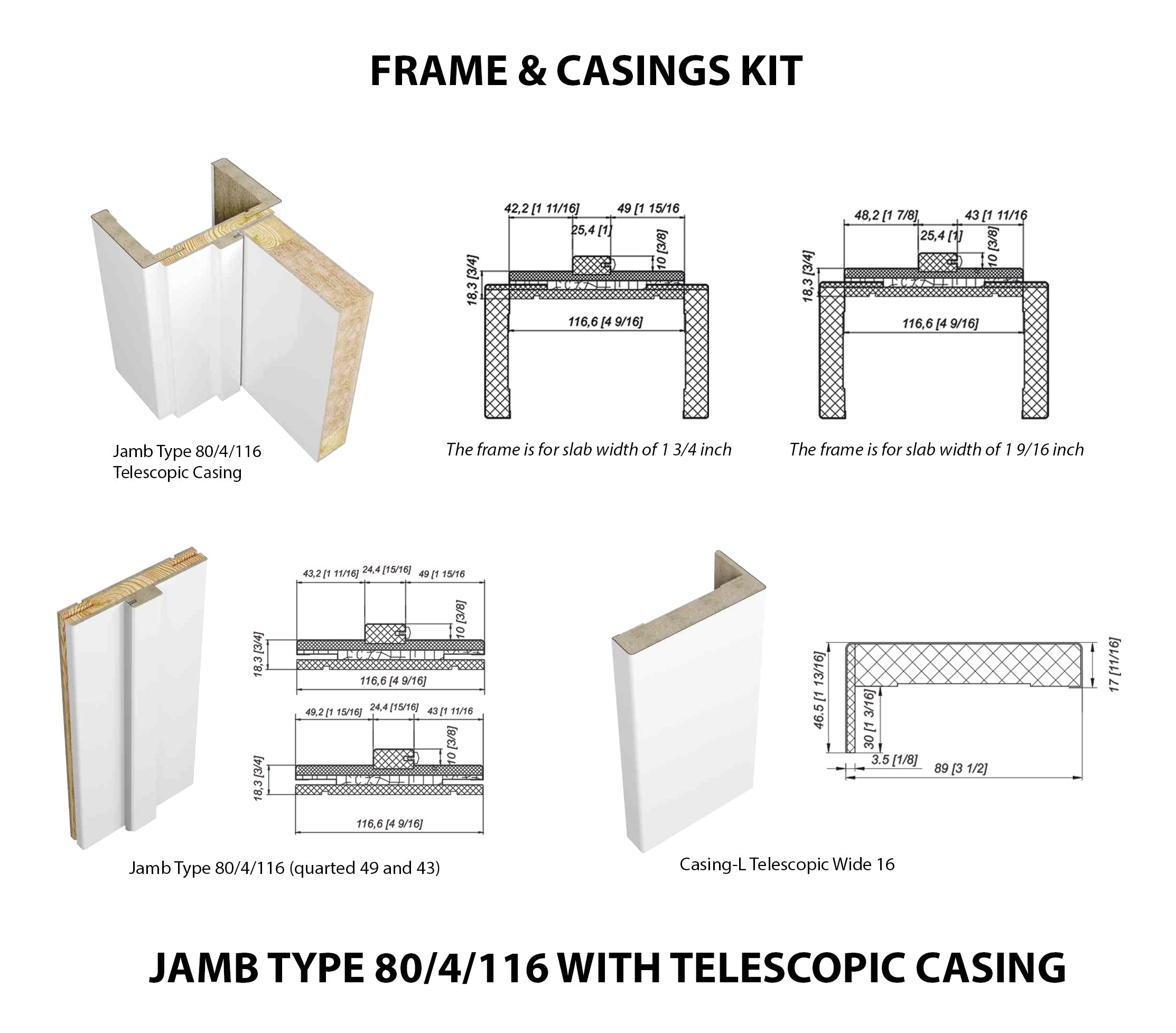 RTA FRAME AND CASINGS KIT (Veralinga Oak / Ribeira Ash / Pecan Nutwood / Loire Ash)