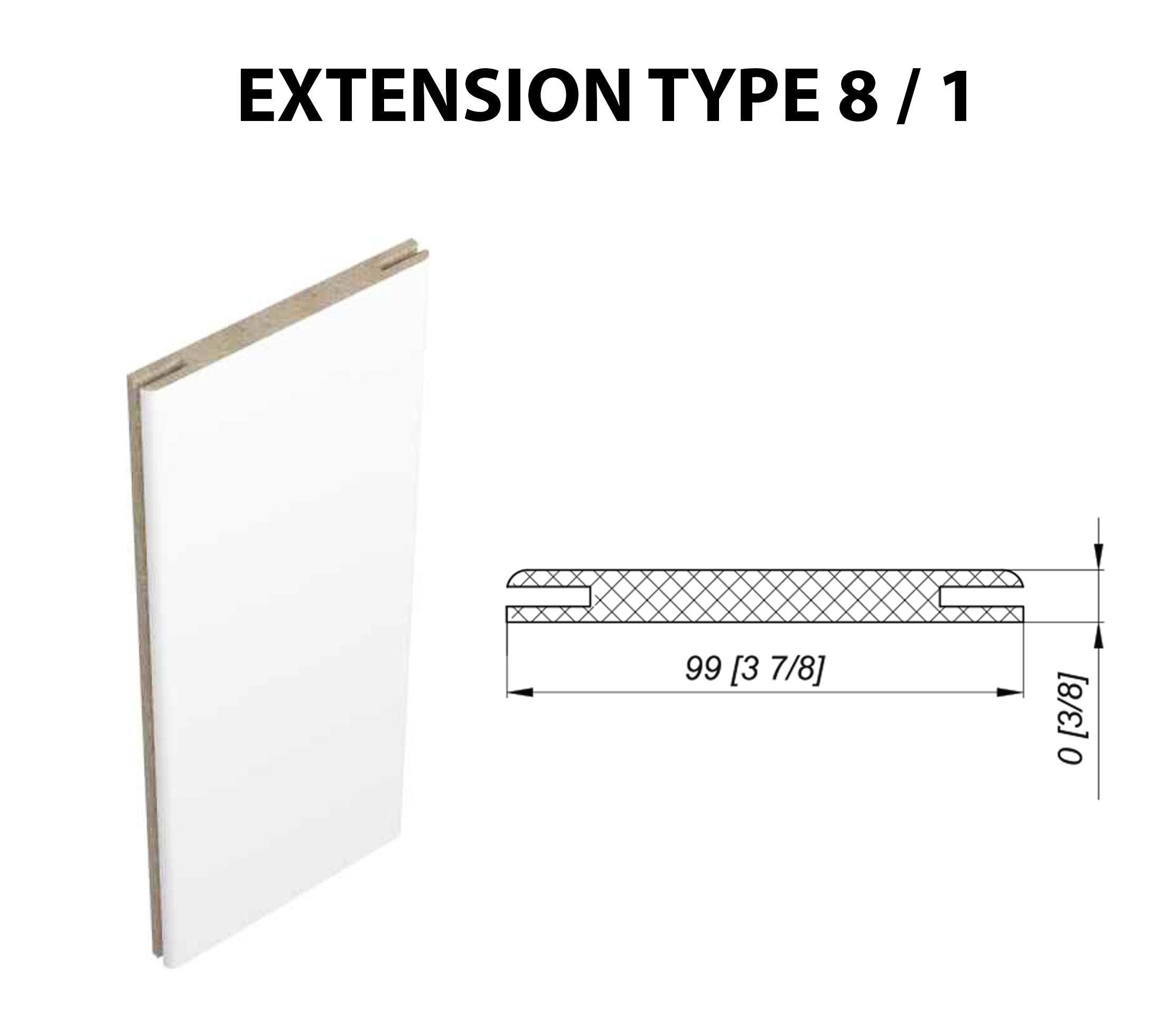 Jamb Extension Type 8/1 (Veralinga Oak / Ribeira Ash / Pecan Nutwood / Loire Ash)