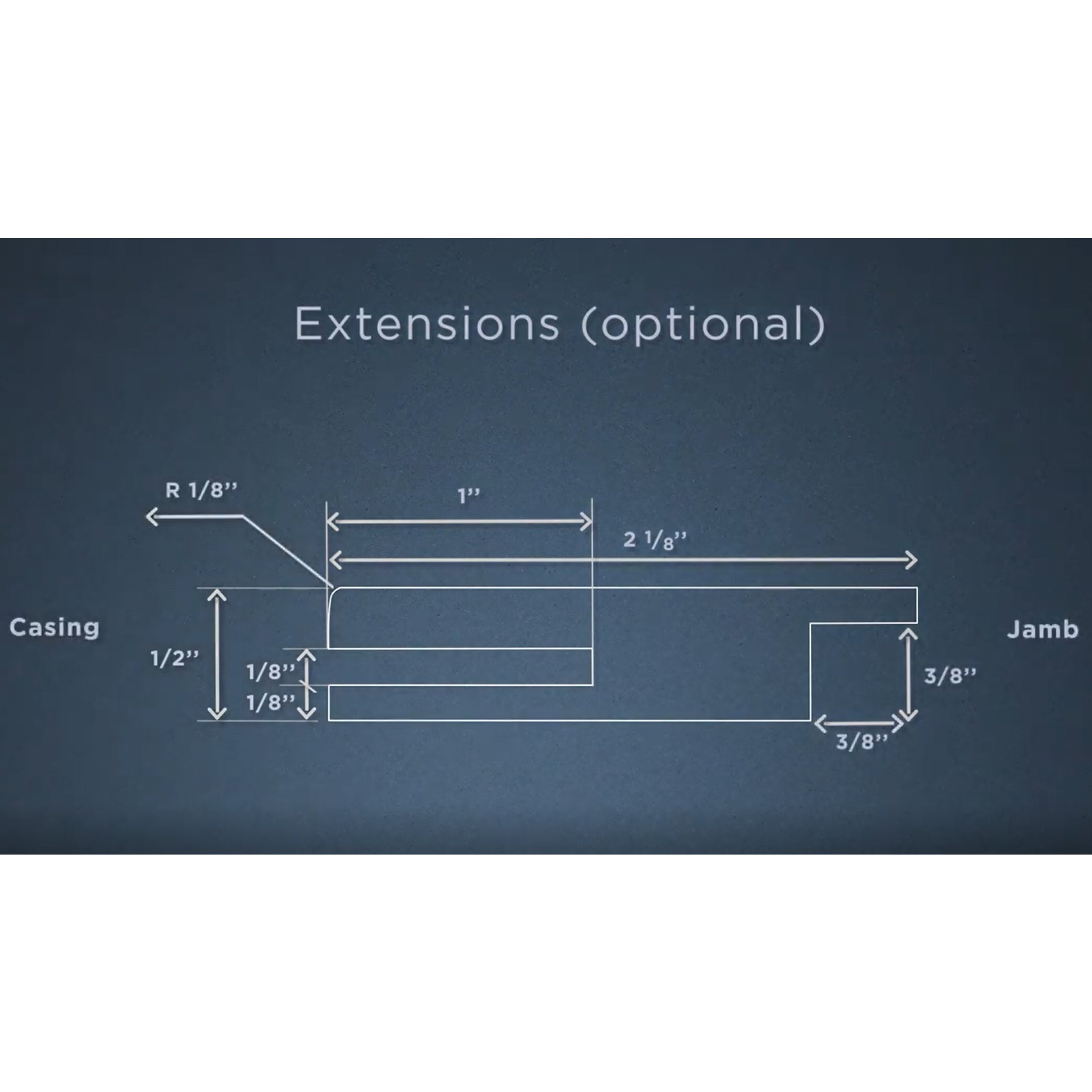 Jamb Extension Type 8 (Dark Urban / Light Urban / Black Apricot / Polar White)